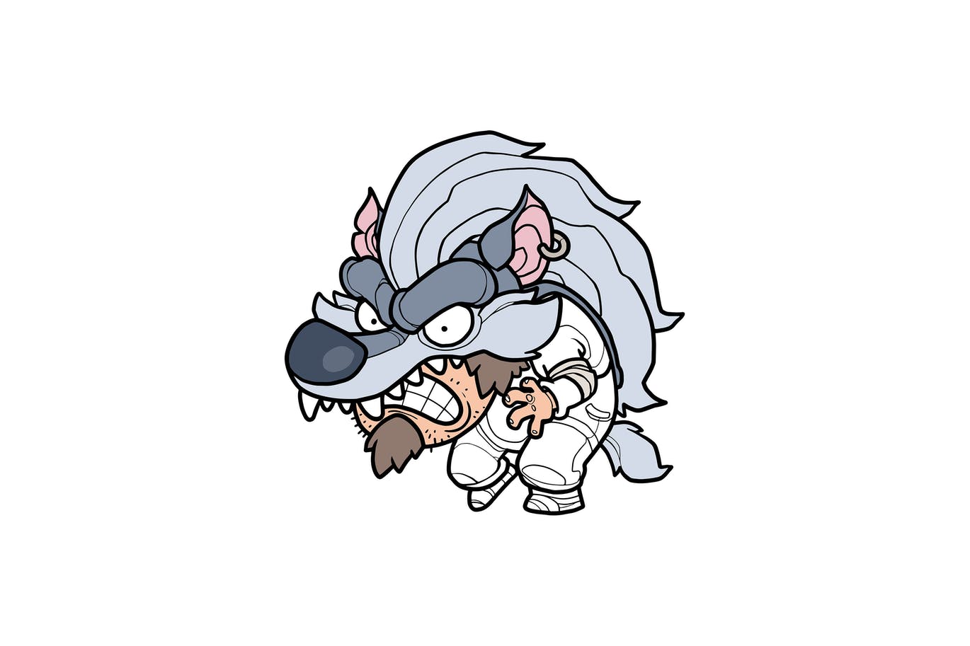 Werewolf artwork cartoon character character design creature design doodle envato envatoelements graphic illustration lycan male shapeshift transform vector werewolf wolf