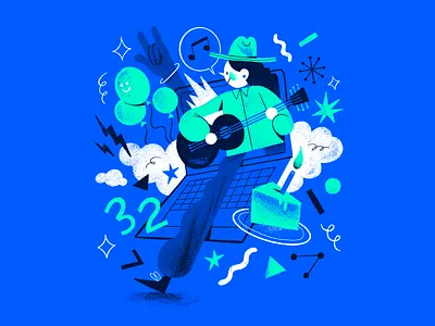 VIRTUAL CONCERT advertising artist concert design editorial illustration illustration virtual