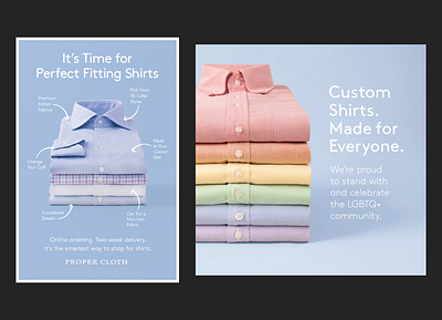 Proper Cloth - Custom Shirts, Made Smarter advertisement advertising art direction branding design marketing marketing campaign