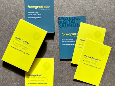 Business cards – formgrad branding businesscard corporate design design