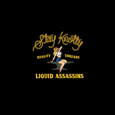 Stay Knotty - Liquid Assassins T-shirt graphic apparel design apparel graphics branding california design graphic design hand drawn illustration illustrator lettering typography vector