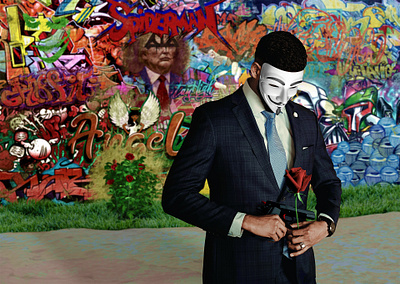 Real Art or Last Stand 3d anon anonymous graffiti guy fawkes guyfaux