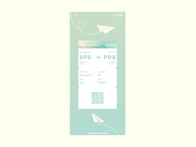 UI Challenge - Boarding Pass app boarding pass design illustrator minimal mobile mobile design mobile ui ui ui challenge ux vector web