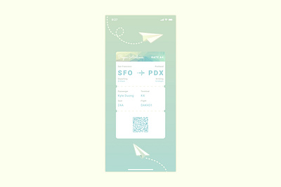 UI Challenge - Boarding Pass app boarding pass design illustrator minimal mobile mobile design mobile ui ui ui challenge ux vector web