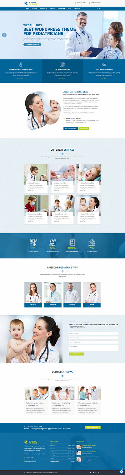 Pediatric WordPress Theme beauty beauty shop care cosmetology counseling dermatology wordpress theme health