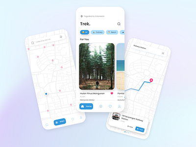 Itinerary Maps Mobile Apps - Light Mode app design mobile travel travel app ui ux