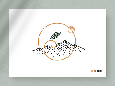 Montain circle artwork ilustration minimal minimalism minimalist minimalist design minimalist logo monoline monoline illustration monoline logo monolineart