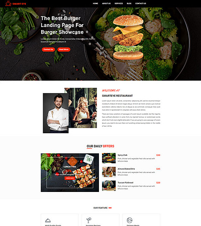 free burger restuarent website template bootstrap free template free website template html template webdesigner website template