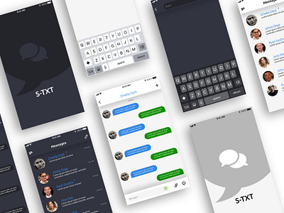 S-TXT Chat Box adobexd app design minimal ui ux xd