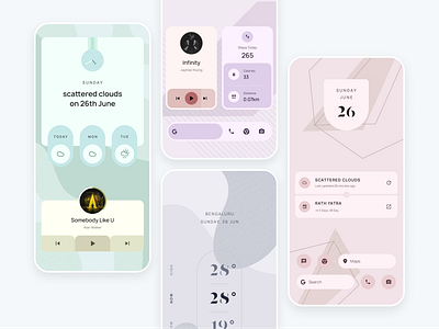 Elega Minimal Widgets android homescreen minimal music personalisation wallpaper widgets