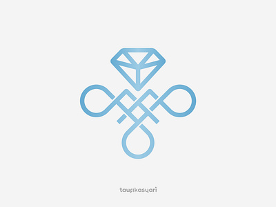 Diamond Loop Logo branding diamond diamond logo elegant gem icon infinity jewel jewelry line logo logo design loop modern monoline