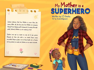 My Mother is s SUPERHERO children book illustration childrens book childrens illustration illustraion kidlitart kidlitillustration