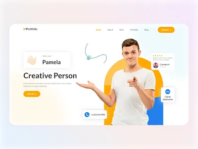 Portfolio landing page 2021 trend agency clean creative landing page modern modern design portfolio landing page ui design