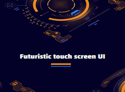 Futuristic touch screen UI design ui