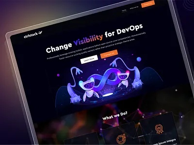 Ctrlstack Landing Page agency landing page ctrlstack landing page header header section illustration landing page landing page design new exploration sabbiruiux ui ux design uiuxdesign