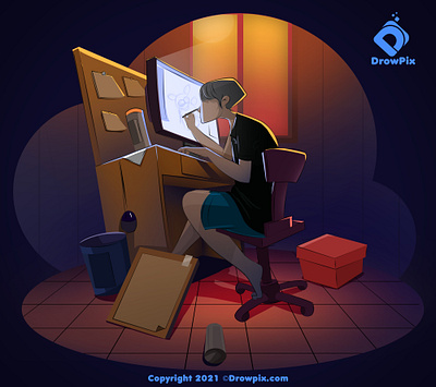 Art into the Night ! 2d art 2d character concept concept artist design digital art illustration