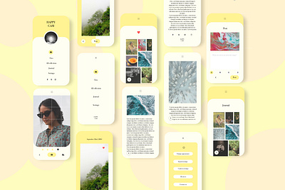 Happy Cam UI adobexd app application branding camera design flat ios logo minimal mockup prototype typography ui ui ux uidesign ux vector web