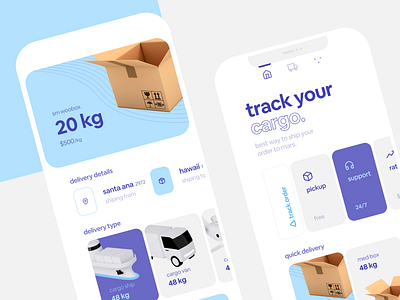 Cargo Transportation App animation app app design cargo app cargo ui delivery app delivery ui design home delivery app inspiration mobile app rent app transportation app ui ui design ux wahab wstyle