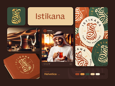 Istikana - Brand Identity arabic australia bento bento grid brand design brand identity branding calligraphy dubai istikana lettering logo tea tea brand typography