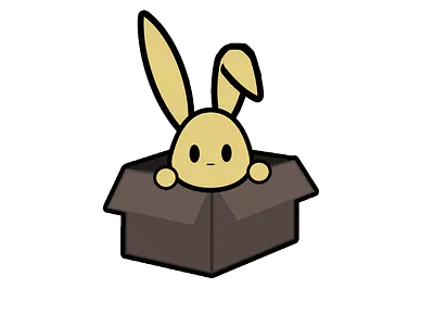 buuny in a box branding design icon tshirtdesign