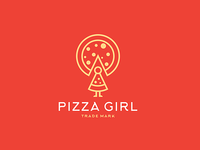 Pizza Girl girl logo pizza women