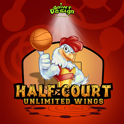 Half Court Unlimited Wings chicken wings white red half court half court sniwtdesign sniwtdesign