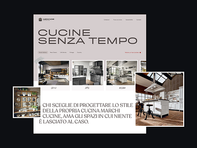 Marchi Cucine branding forniture kitchen light minimal typo ui ux website