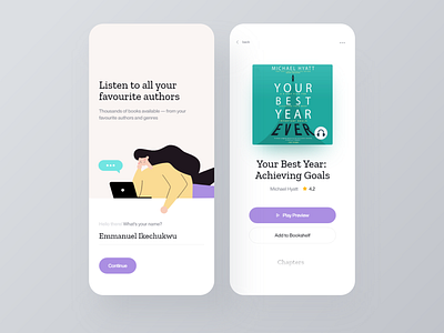 Audiobooks Mobile Application app audio app audiobook audiobooks book clean daily ui dailyui design ios minimal mobile app mobile app design music music app player podcast reading app ui