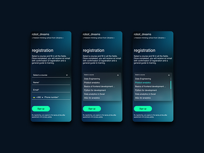 Registration form design graphic design minimal ui ux web