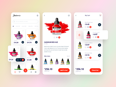 Acrylic ink paint online store app appdesign online shop online store shop shopping app store store app ui ui ux uidesign ux