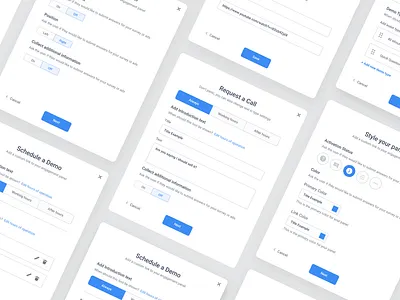 Configuration Components blue components form ui ux web white