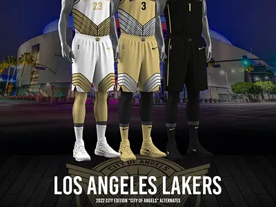 Los Angeles Lakers 2022 "City of Angels" Jerseys basketball jersey jersey design
