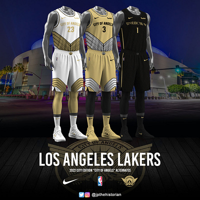 Los Angeles Lakers 2022 "City of Angels" Jerseys basketball jersey jersey design