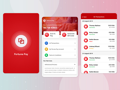 Payment App customer app fortunapay fortunapay graphic design mobile app online payment uiux