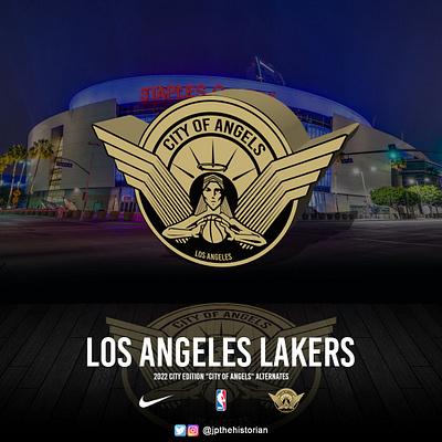 Los Angeles Lakers "City of Angels" City Edition Logo logo design sports branding