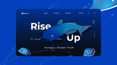 fish design templete acumin design fighting fish fish gold fish header hero homepage hungry fish minimal online shop ui ui website template ux web website
