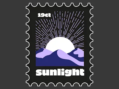Stamp nr 2 36daysoftype abstract art graphic design illustration mountains shapes simple simplicity stamp sunlight sunset typography art vintage badge vintage logo