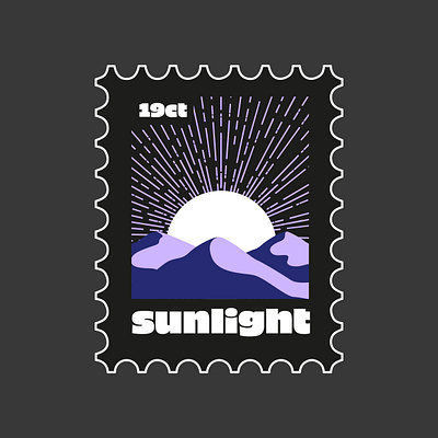 Stamp nr 2 36daysoftype abstract art graphic design illustration mountains shapes simple simplicity stamp sunlight sunset typography art vintage badge vintage logo