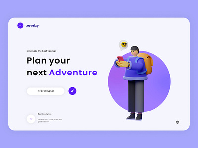 Travel website adventure color design dribbble easy to use explorer illustration sleekdesign travel app uidesign web webconcept website design webux