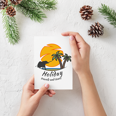 Holiday Travel's logo mockup branding logo vector