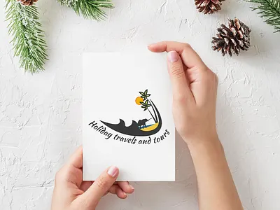 Holiday Travel's logo mockup branding logo vector