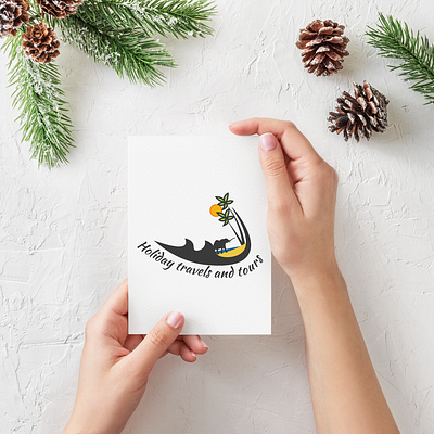 Holiday Travel's logo mockup branding logo vector