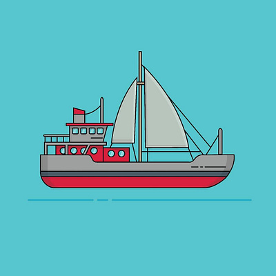 Ship adobe adobeillustration branding brandmark design designspiration dribble flatdesign flatvector graphicdesign illustration startupbusiness