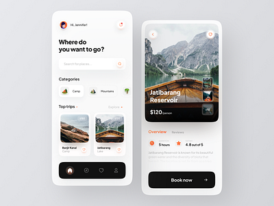 Travel App Concept app clean design innovation minimal minimalist mobile tourism app travel travel app trip ui ux vacation