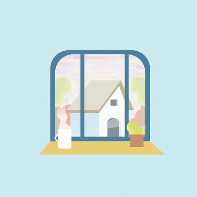 home adobe illustrator design flat design flatdesign home illustration vector window