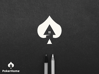 PokerHome adobe photoshop art awesome branding casino design corporate design creative design flat home icon lineart logo design logos logotype minimalist modern logo poker simple design typography vector