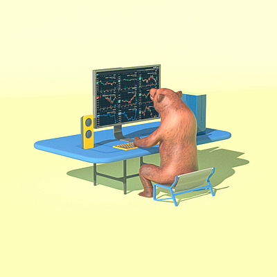 Bear in Bear Market 3d animation animation bear market crypto stock market trading