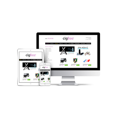 Website Cigfree branding design dev devident illustrator photoshop site ui ux web