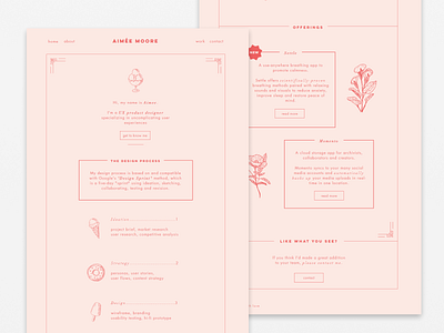 Strawberry Ice Cream | Portfolio cute cv feminine food kawaii menu pink porftolio resume vintage website