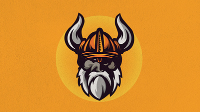 Vikings helmet Illusttration. design illustration logo